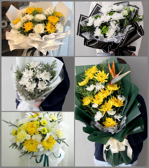 山东莱芜莱城区羊里镇辛兴西北村白事花束代送
